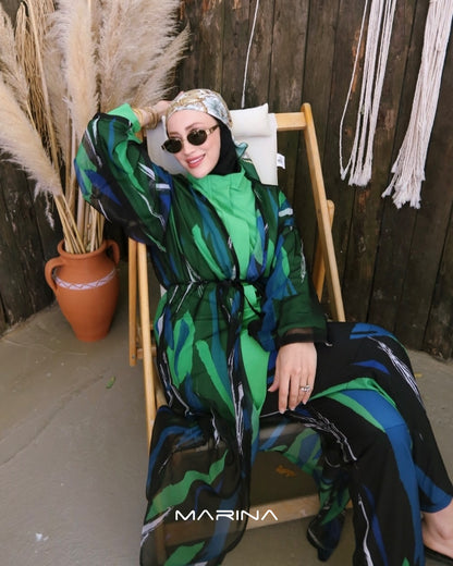 Lounge KIMONO Green Wood